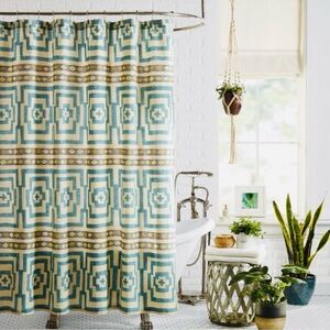 JUNGALOW HYPNOTIC shower curtain-NEW